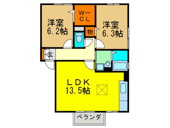 パ－クサイドコ－トの物件間取画像